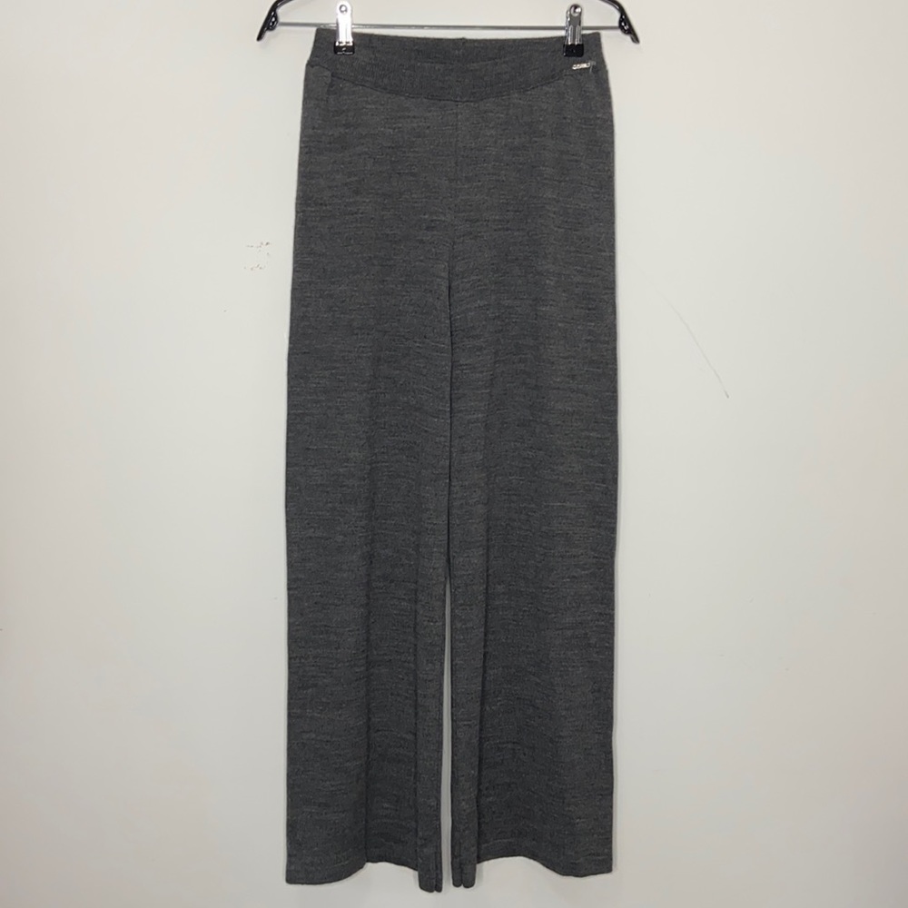 Aggel Grey Knit Wide Leg Pants 30% Wool